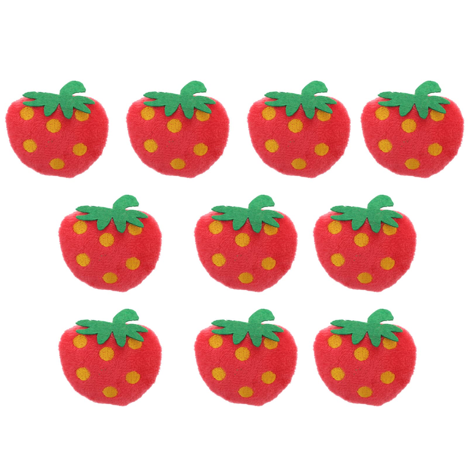 10pcs Cat Toys for Indoor Cats - Plush Chew Sticks & Squeaky Strawberry Toys for Kittens & Small Dogs - Perfect for Playtime, Teething & Stress Relief