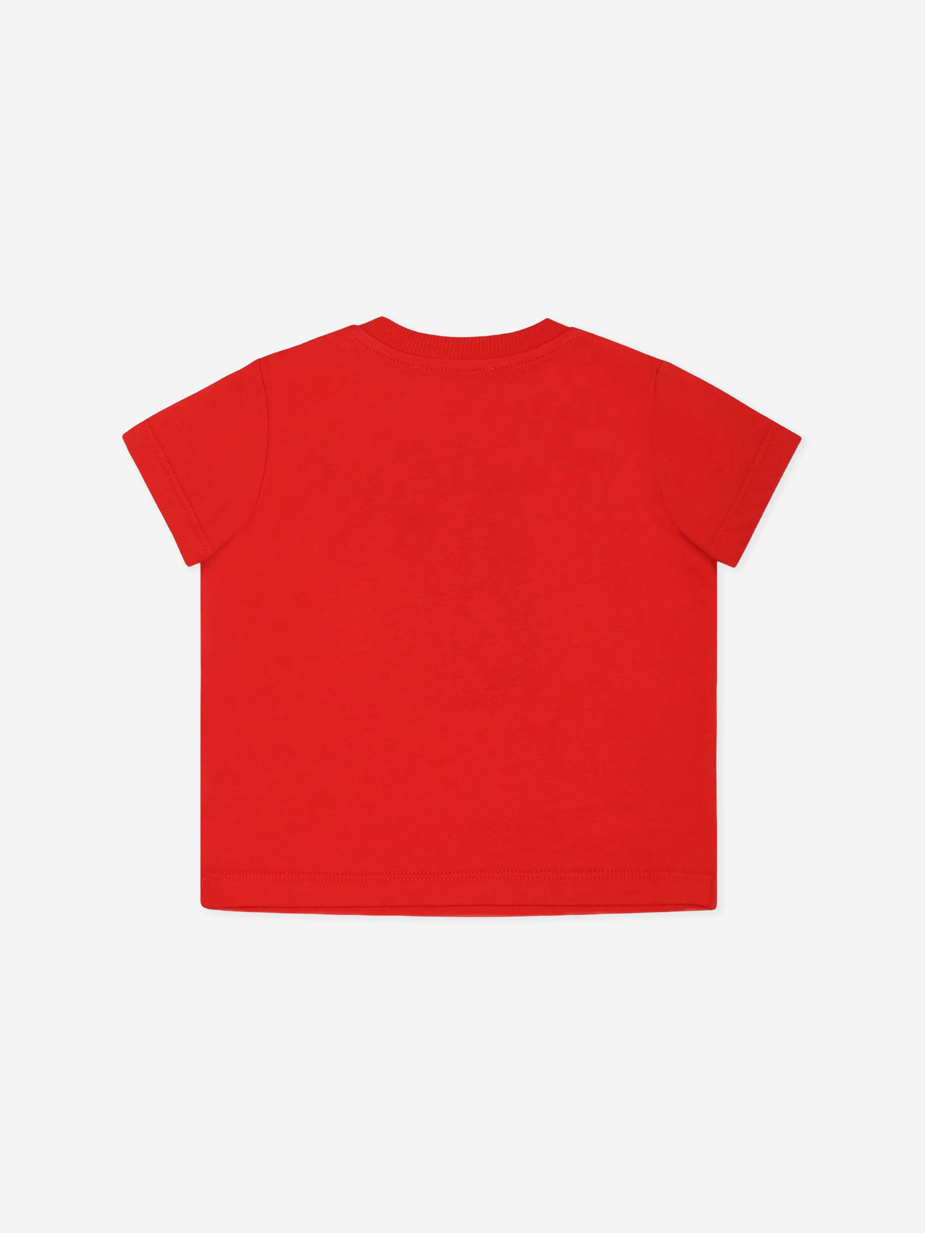 Adorable Baby Teddy Bear Logo T-Shirt in Red - Soft Cotton Comfort for Infants & Toddlers - Perfect for Playdates, Birthday Parties & Family Photos
