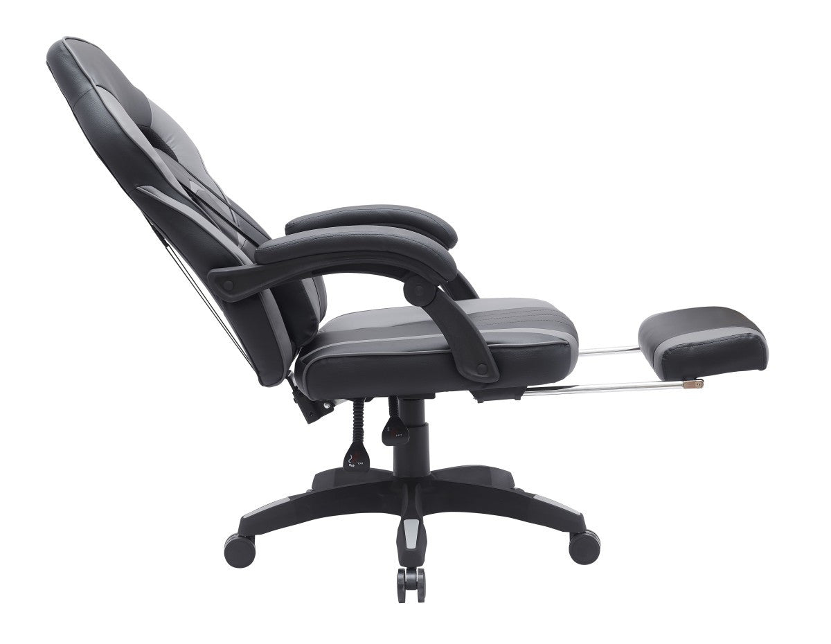 Premium Bentley Gaming Chair - Ergonomic Racing Style with Adjustable Lumbar Support (Black/Grey) - Perfect for PC, PS5, Xbox Gaming & Home Office Setup