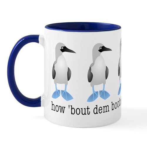 White/Navy Inside - How Bout Dem Boobies Mug