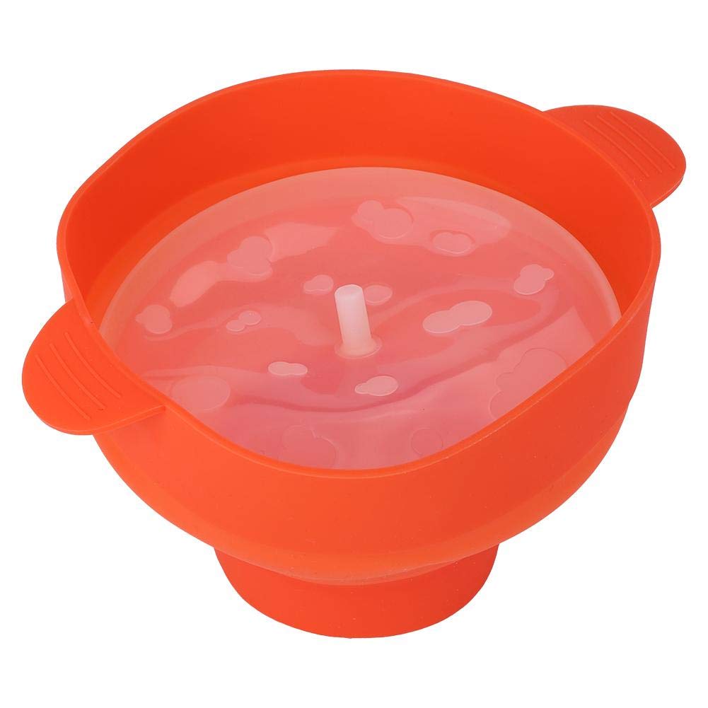TOPINCN Collapsible Silicone Microwave Popcorn Popper with Handle & Lid - BPA-Free Popcorn Maker Bowl for Microwave or Oven (Red) - Perfect for Movie Nights, Snack Time & Family Gatherings