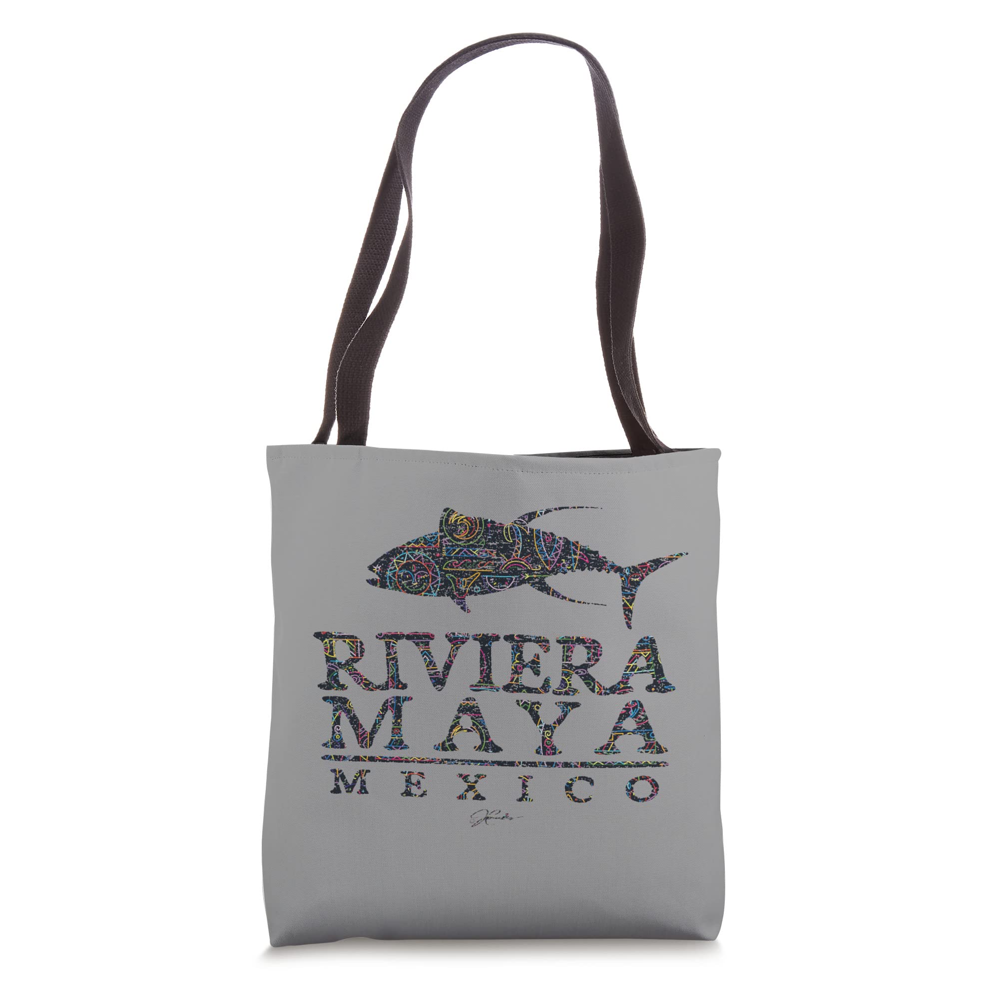 JCombs: Stylish Yellowfin Tuna Tote Bag from Riviera Maya Mexico - Perfect for Beach Trips, Shopping & Eco-Friendly Grocery Hauling