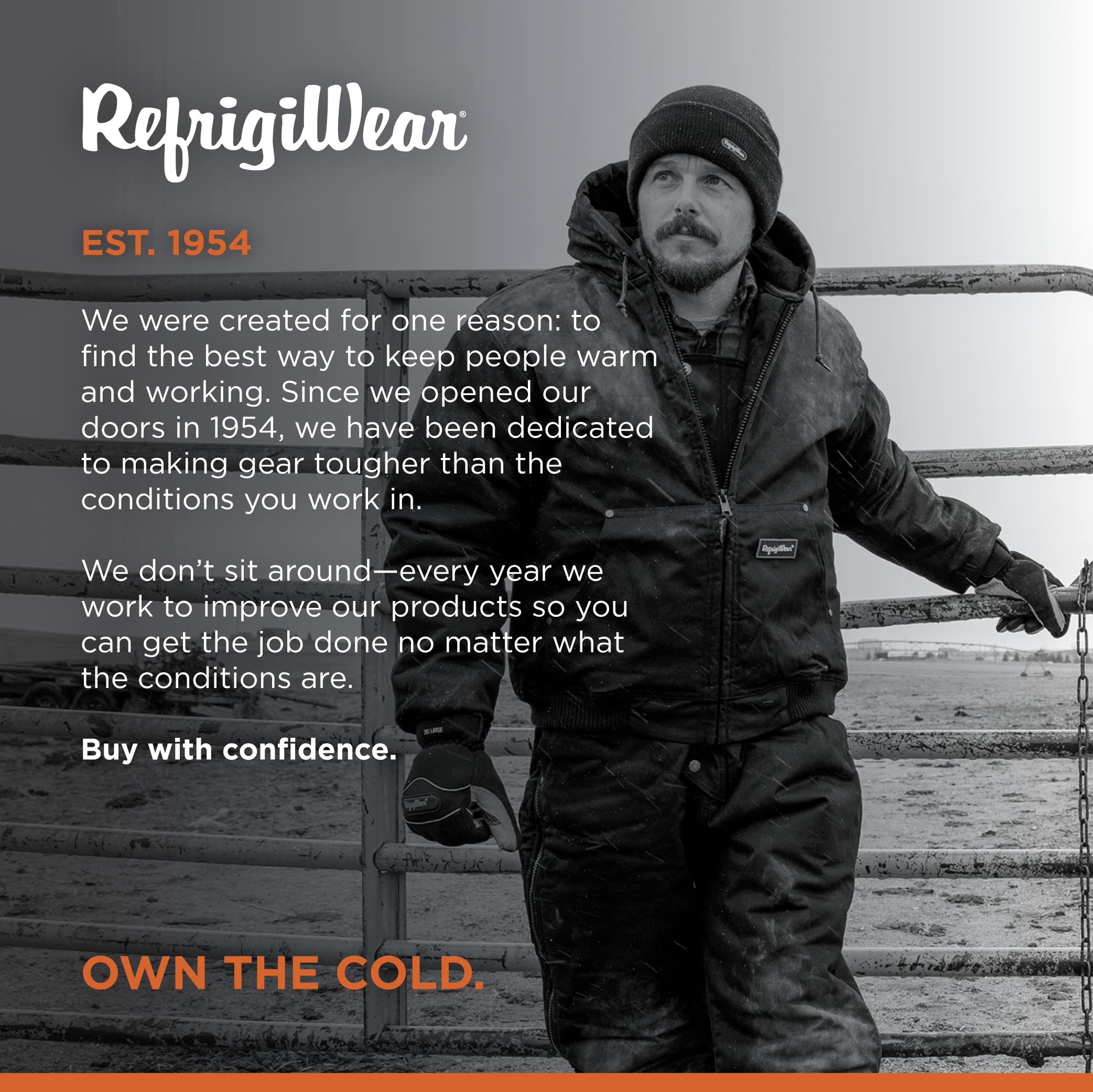 RefrigiWear ComfortGuard Insulated Work Jacket - Water-Resistant Winter Coat for Men & Women - Heavy Duty Cold Weather Gear for Construction, Hunting & Outdoor Work