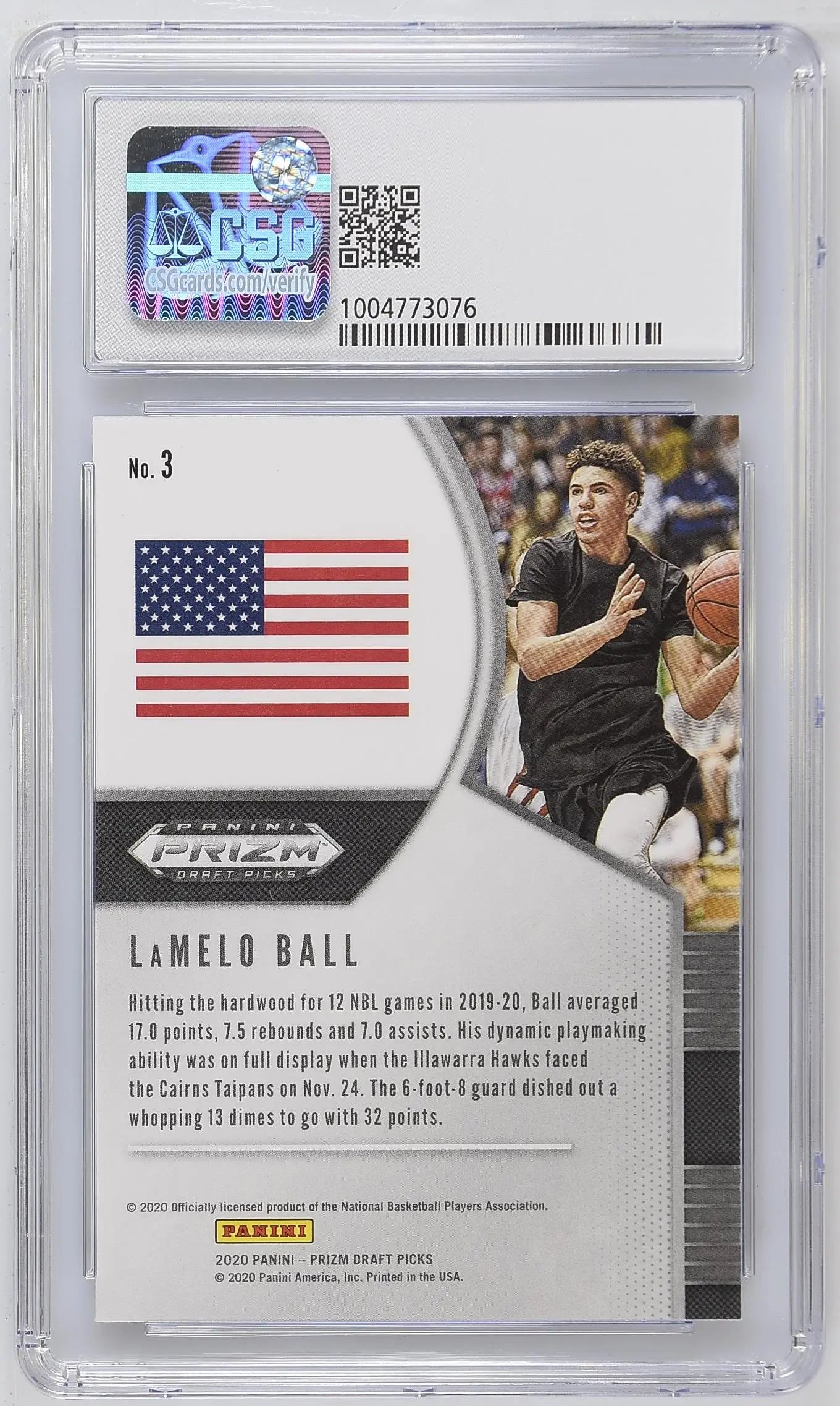 2020-21 Panini Prizm Draft Picks LaMelo Ball Rookie Card CSG 9.5 Gem Mint #3 - Basketball Collectibles for Sports Fans & Investors