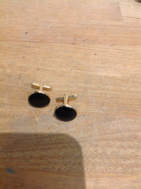 Elegant Black & Gold Cufflinks for Men - Perfect for Weddings, Business Meetings & Formal Events