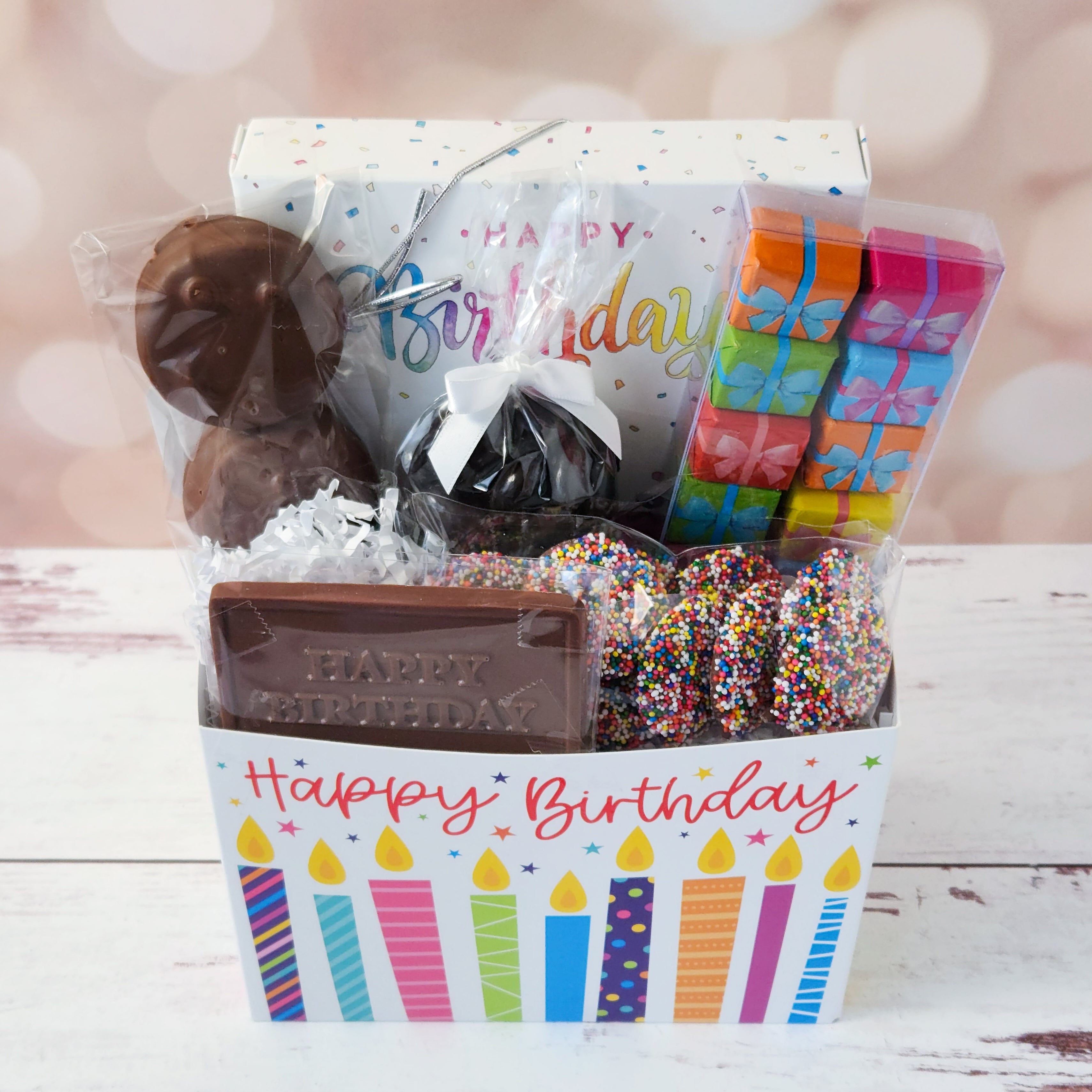 Happy Birthday Gift Basket for Women & Men - Thoughtful Present for Birthday Parties, Anniversaries & Special Occasions