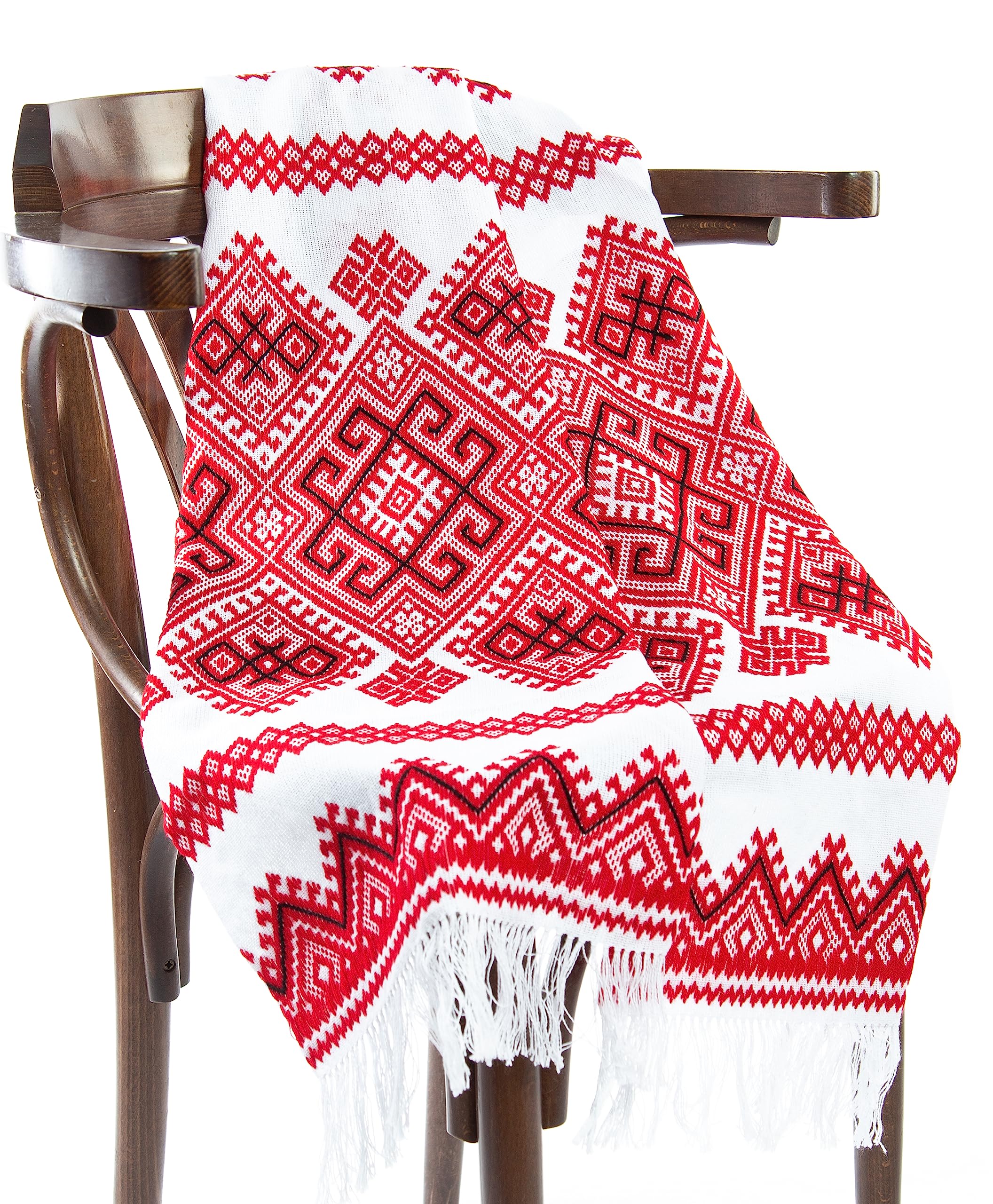 Handmade Ukrainian Embroidery Towels - Traditional Rushnyk Art for Kitchen Decor, Easter Gifts & Home Accessories (Red-Black Folk Pattern) | Perfect for Weddings, Holidays & Cultural Displays