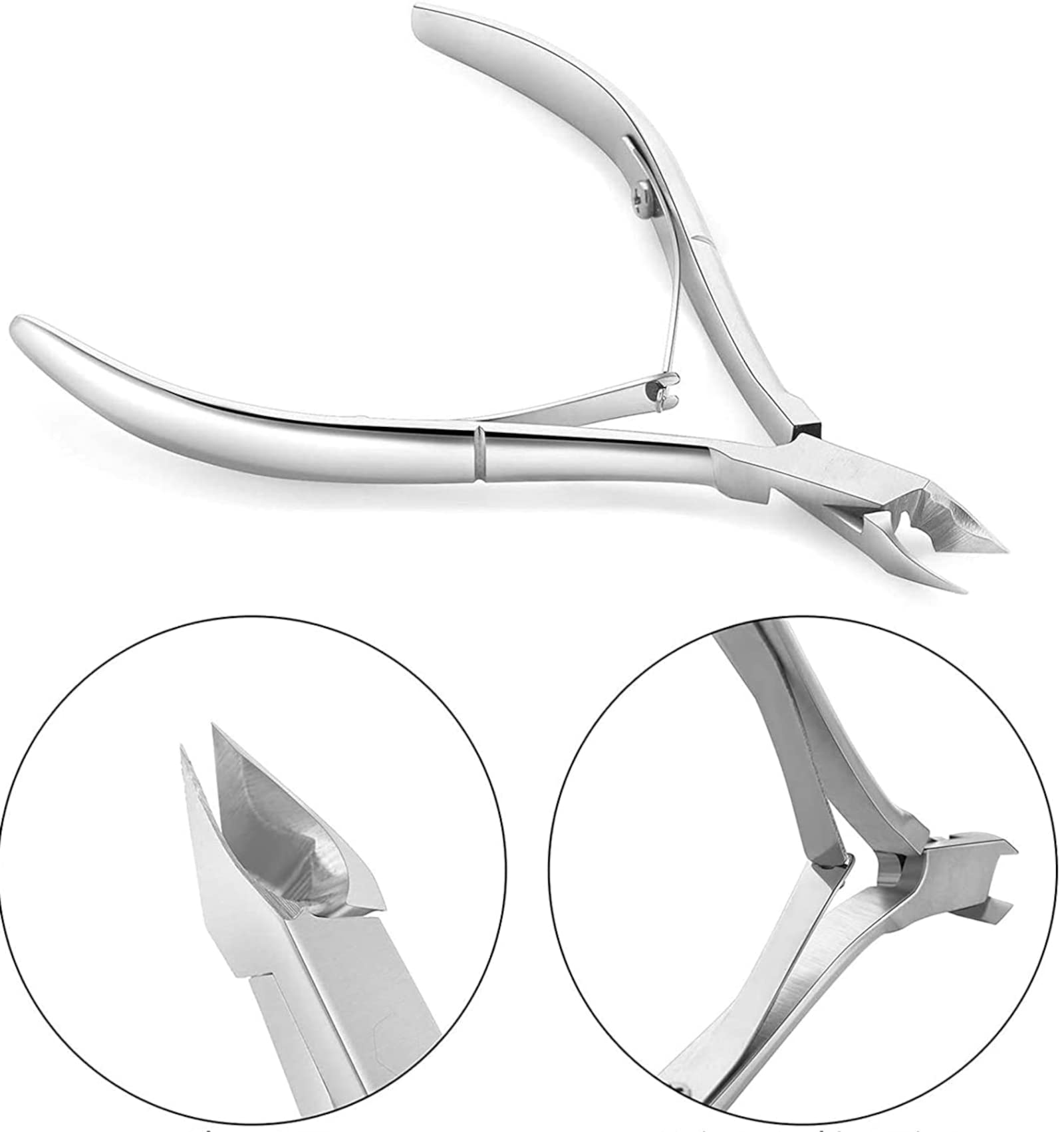 50-Piece Professional Stainless Steel Manicure & Pedicure Kit - 3-in-1 Nail Care Set with Cuticle Pusher & Scissors - Salon Quality Tools for Home & Travel Nail Care (Silver)