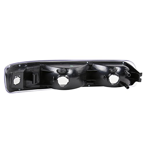 Silverado Halo Clear Projector Headlights with LED DRL Fog Strips & Bumper Lamps - Upgrade Your Chevy Truck Lighting for Off-Road & Night Driving