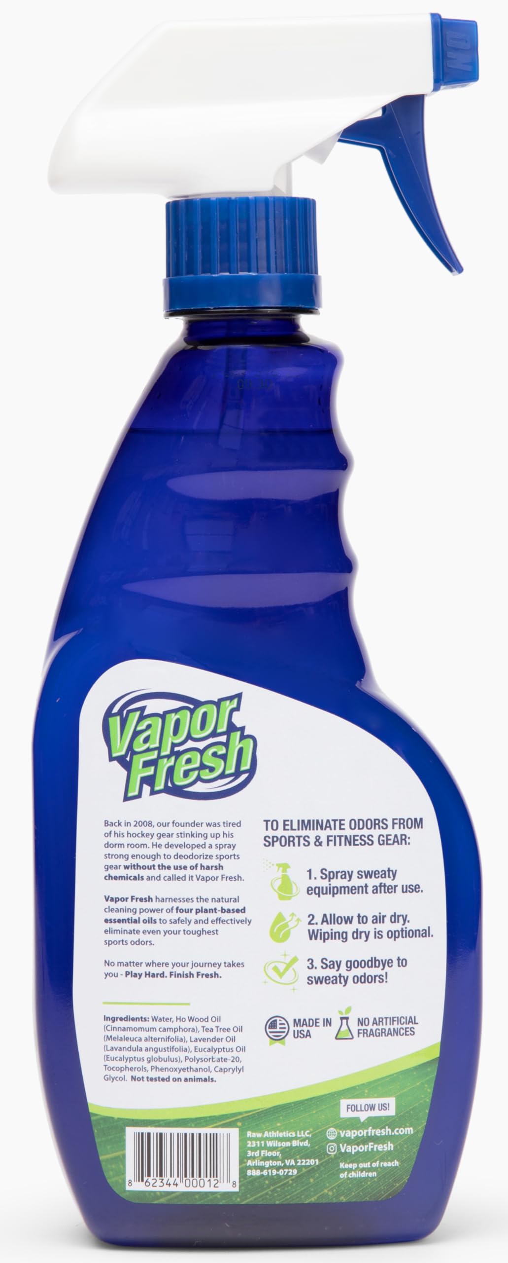 Natural Sports Gear Odor Eliminator Spray - Plant-Based Cleaner & Deodorizer for Boxing Gloves, Gym Equipment, Shoes & More | 16 Fl Oz (3-Pack) | Perfect for Athletes, Gym Enthusiasts & Active Lifestyles