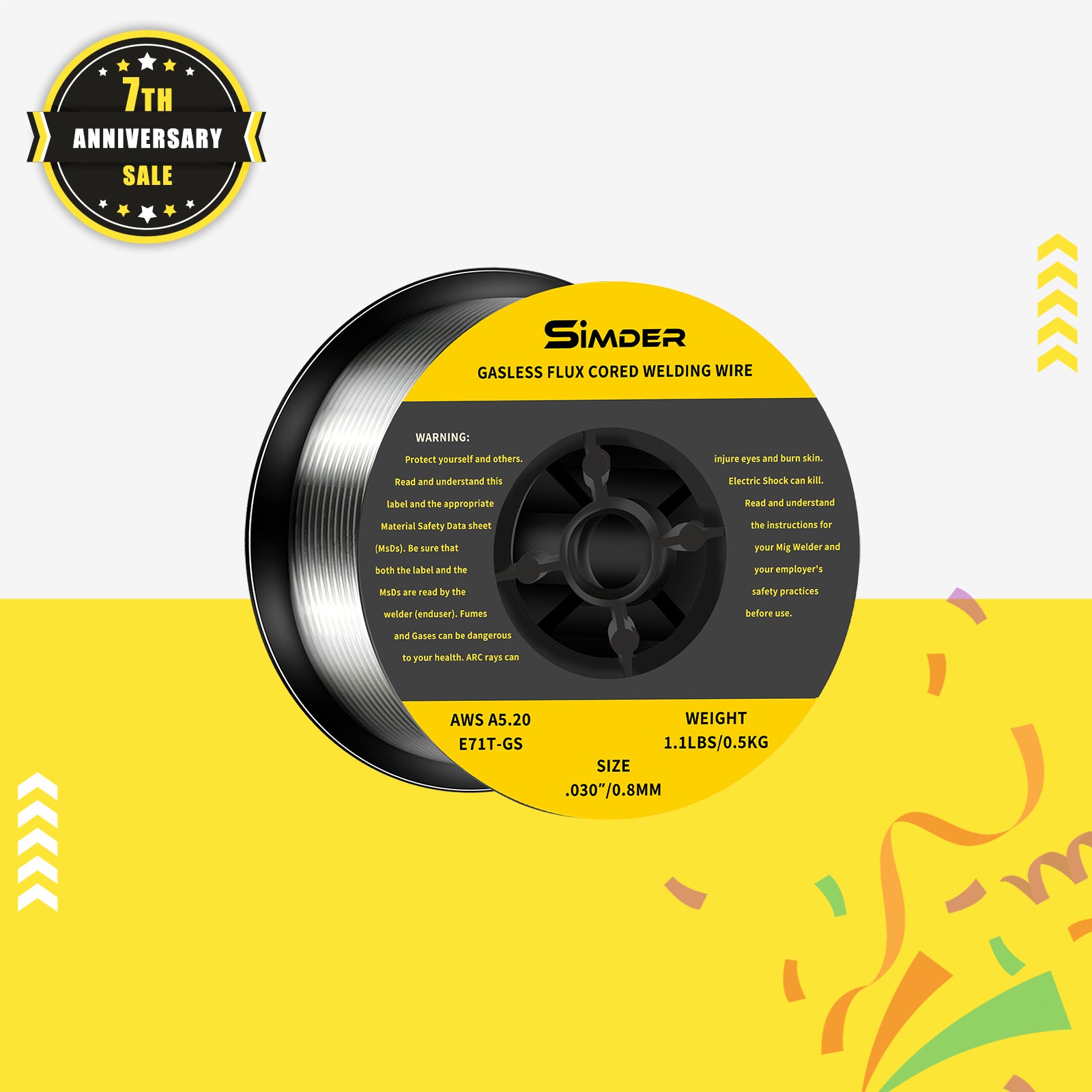 Premium SSimder Flux Core Welding Wire E71TGS .035