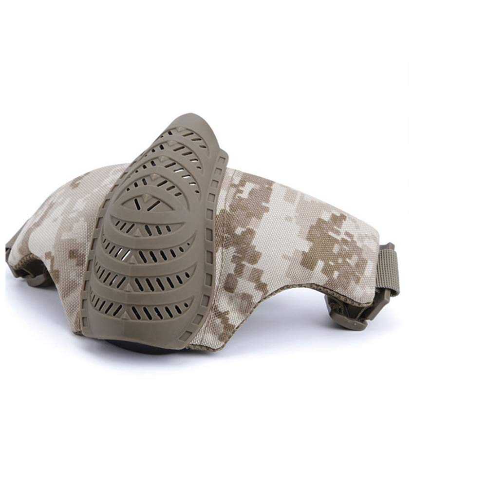 Tactical Airsoft Half Face Mask - Outdoor Shooting Protection Gear for Airsoft Games & Training | Durable & Comfortable for Paintball, Airsoft & Tactical Sports