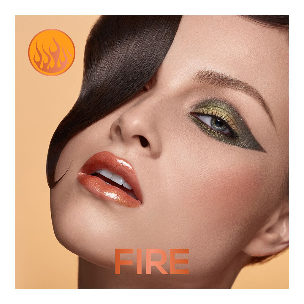 Senna Cosmetics Fire Pigment Eyeshadow Palette - Highly Pigmented, Long-Lasting Makeup for Bold Eye Looks | Perfect for Parties, Night Out & Special Occasions