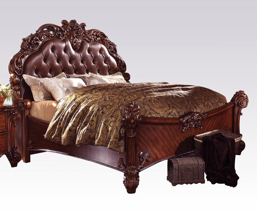 Acme Vendome Luxury Bedroom Set - California King Bed, Nightstand, Dresser & Mirror | Perfect for Master Bedroom Decor & Spacious Home Furniture