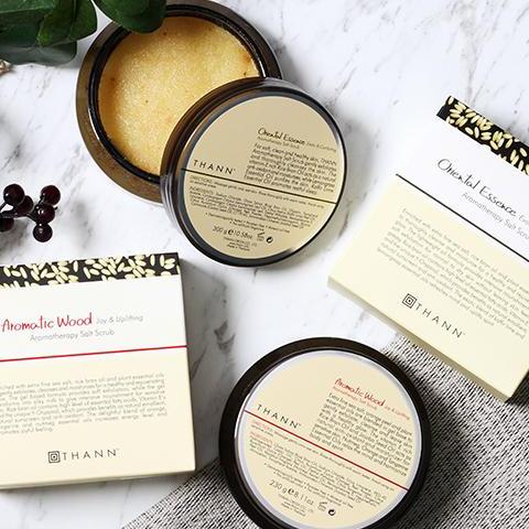Natural Aromatic Wood Aromatherapy Salt Scrub for Relaxation & Exfoliation - Spa Quality Body Scrub for Dry Skin, Stress Relief & Self Care at Home