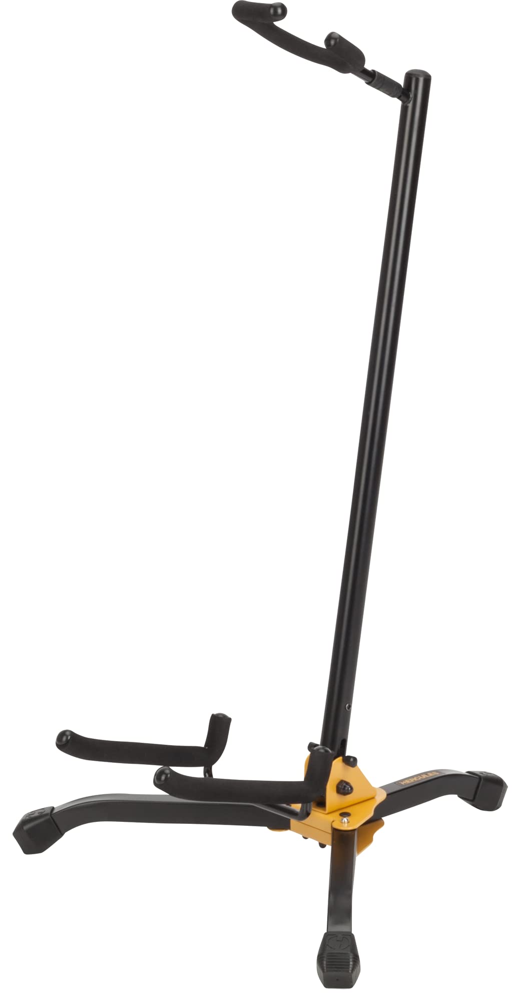 Hercules Stands GS405B SHOKSAFE Guitar Stand - Heavy Duty Black Guitar Holder for Acoustic & Electric Guitars - Perfect for Home, Studio & Stage Use