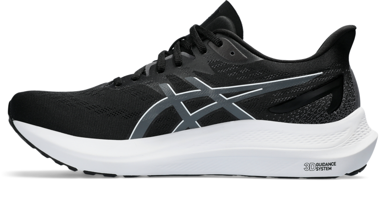ASICS Men's GT 2000 12 Wide Running Shoes - Black/Carrier Grey - Stability & Cushion for Road Running, Jogging & Gym Workouts