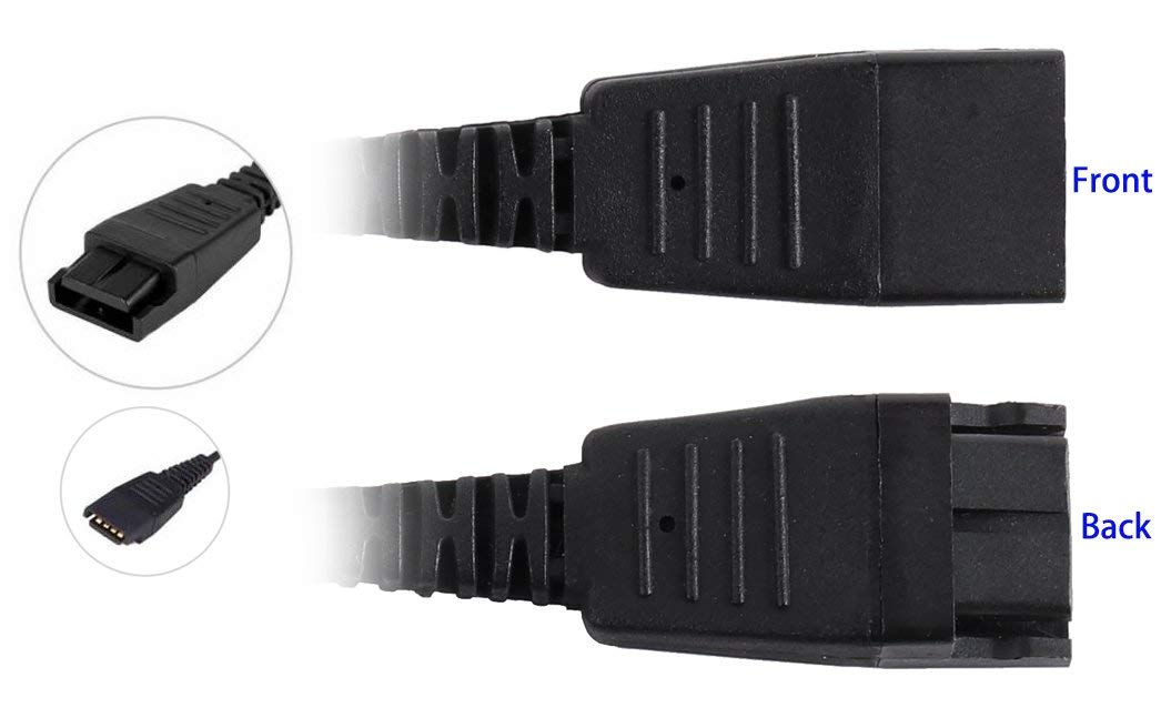 Plantronics to GN Quick Disconnect Jumper Cable - VoiceJoy Headset Adapter for Office Phones & Call Centers - Convert Headsets for Professional Use in Business Communications