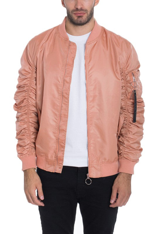 Weiv Men's Casual MA-1 Flight Bomber Jacket with Lining - Lightweight, Stylish Outerwear for Everyday Wear & Travel