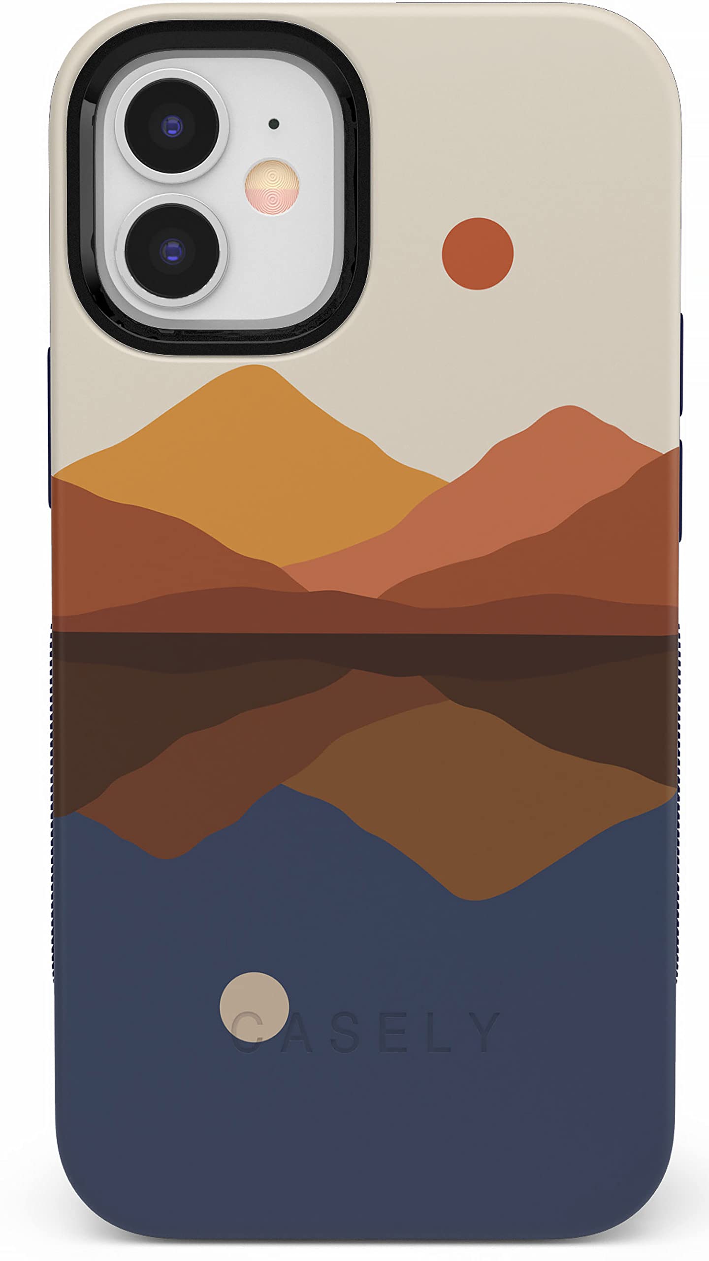 Casely iPhone 11 Case - Opposites Attract Day & Night Colorblock Mountain Design | Protective Phone Cover for Women & Men | Perfect for Outdoor Adventures, Travel & Daily Use