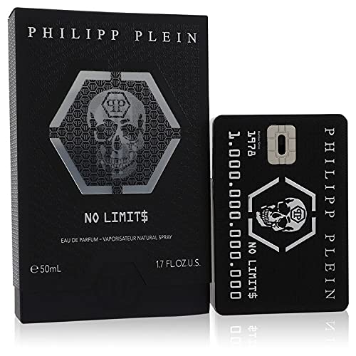 Philipp Plein No Limits Men's Eau De Parfum Spray 1.7 oz - Premium Cologne for Men - Long Lasting Fragrance for Date Night, Office & Special Occasions