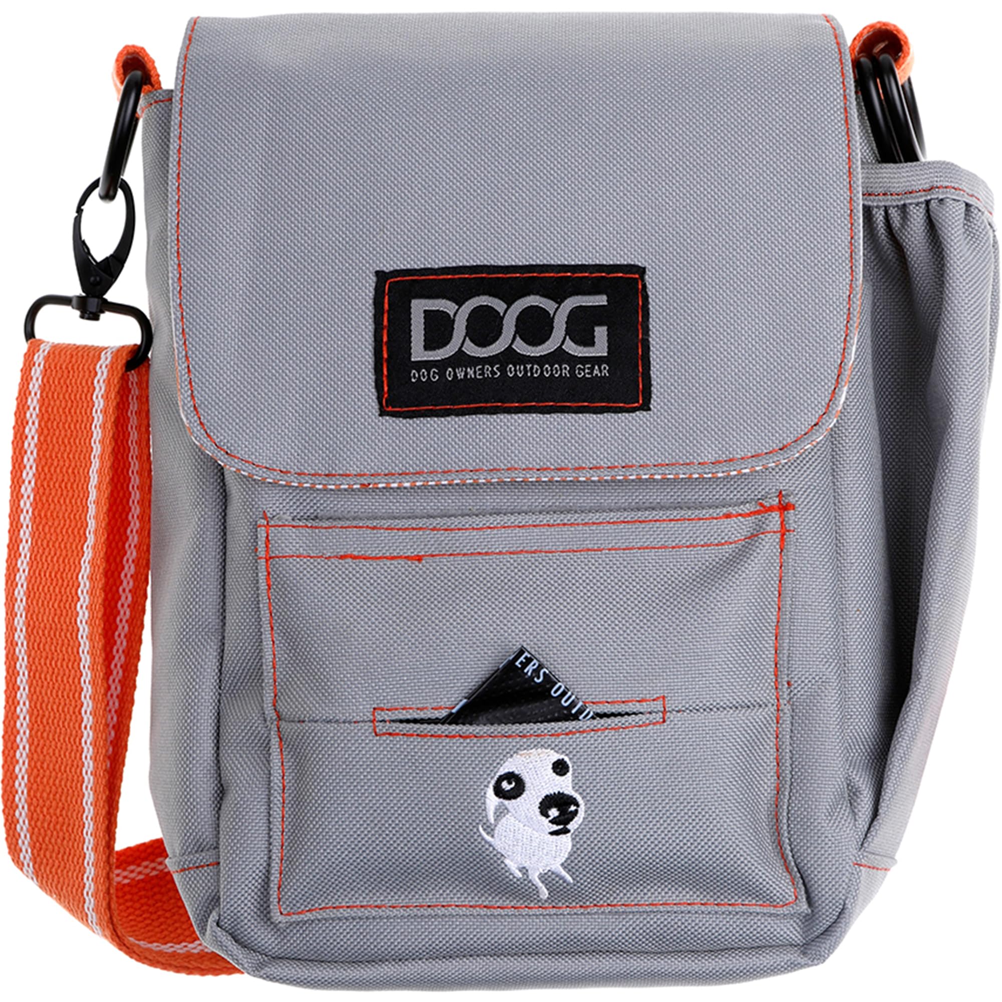DOOG Adjustable Shoulder Walkie Bag for Dogs - Lightweight Pet Carrier with Poo Bag & Water Bottle Pockets - Perfect for Hiking, Travel & Daily Walks (Grey)