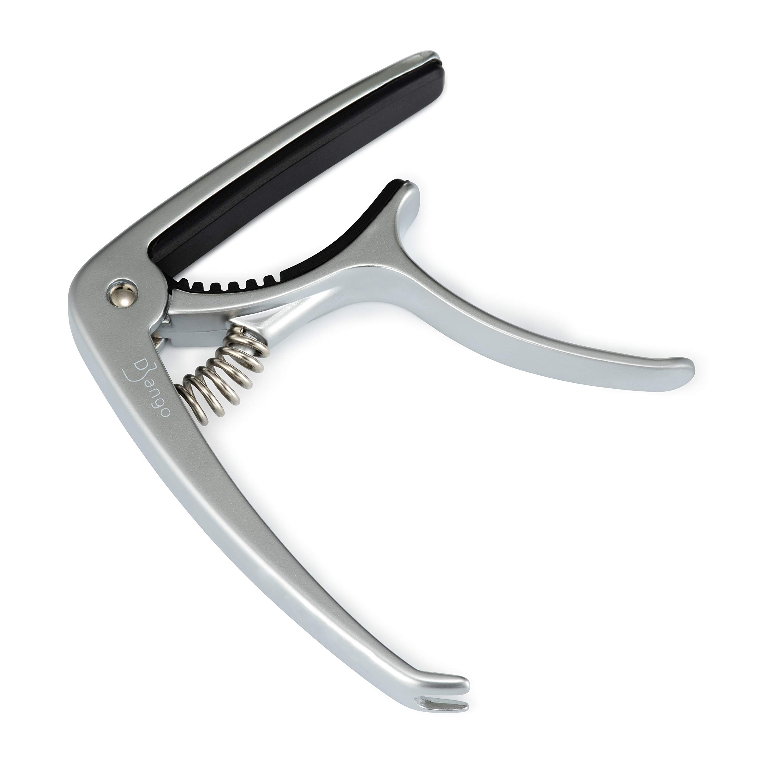 Django Guitar Capo by Pick Geek - Premium Silver Quick-Release Capo for Acoustic, Electric, Ukulele & Classical Guitars | Includes Peg Puller & Extra Padding for Neck Protection | Perfect for Live Performances, Studio Recording & Practice Sessions