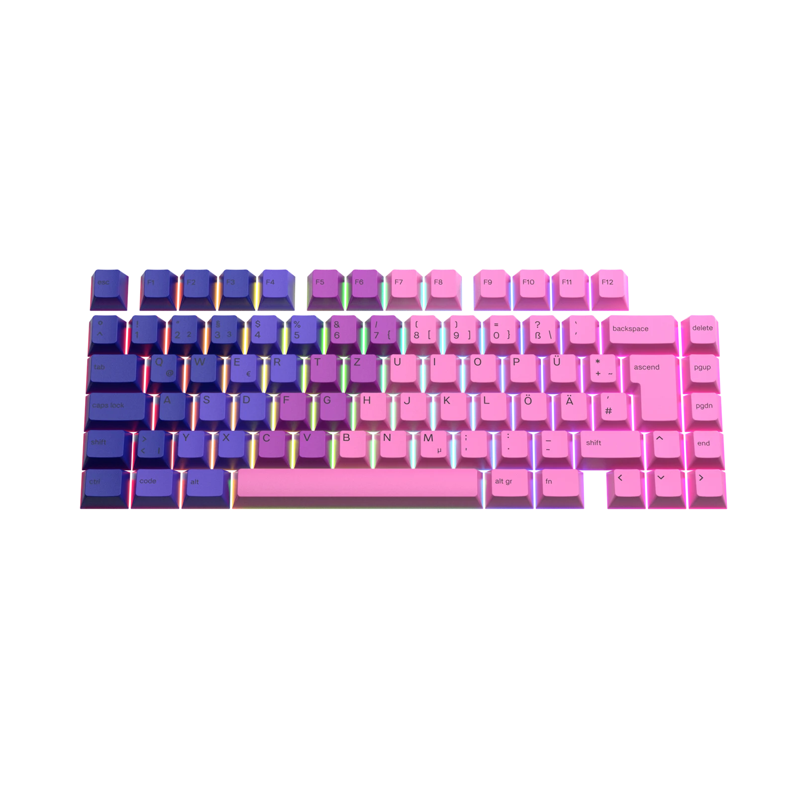 Nebula DE Keycaps for Mechanical Keyboards - Custom Gaming & Typing Keycaps for PC, Mac, Laptop (Perfect for Gamers, Programmers & Enthusiasts)