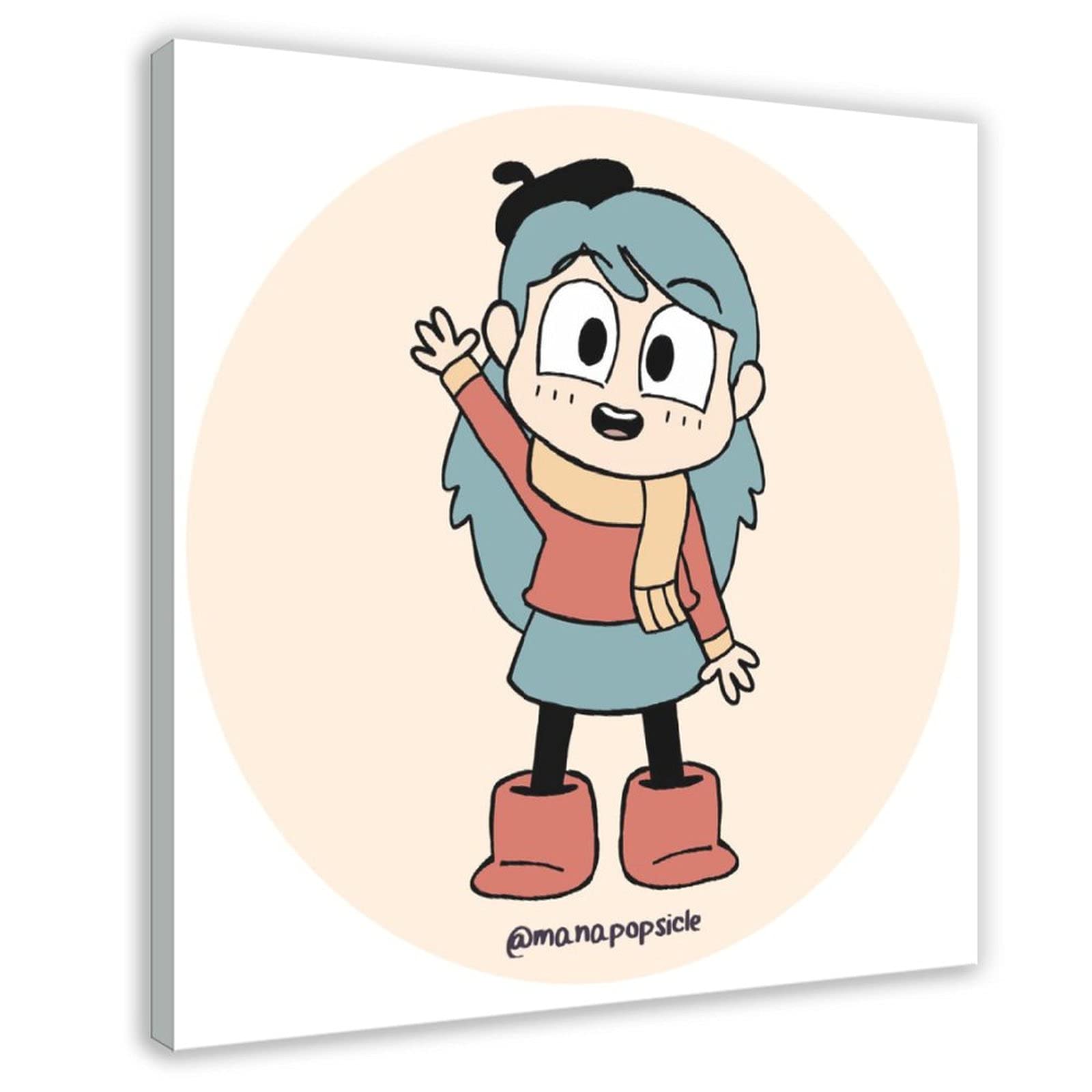 Anime Hilda Canvas Poster - 20x20 Inch (30x30cm) Wall Art for Bedroom, Office & Sports Room Decor - Perfect Gift with Frame - Ideal for Anime Fans, Home Decor & Gift Giving