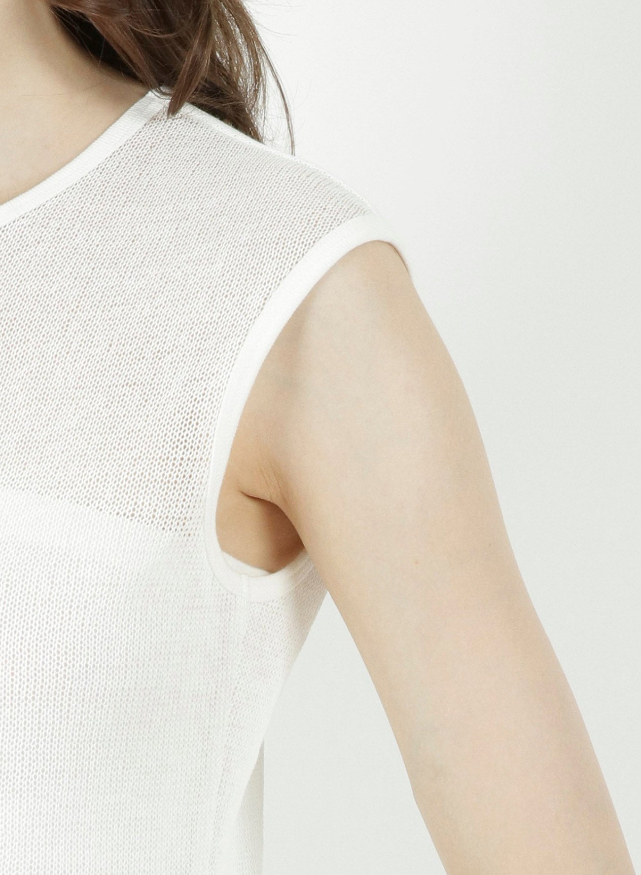 Soft Cotton Faux Linen Knit Round Neck Tank Top for Women - Breathable Summer Casual Wear, Beach Cover Up, Layering Essential