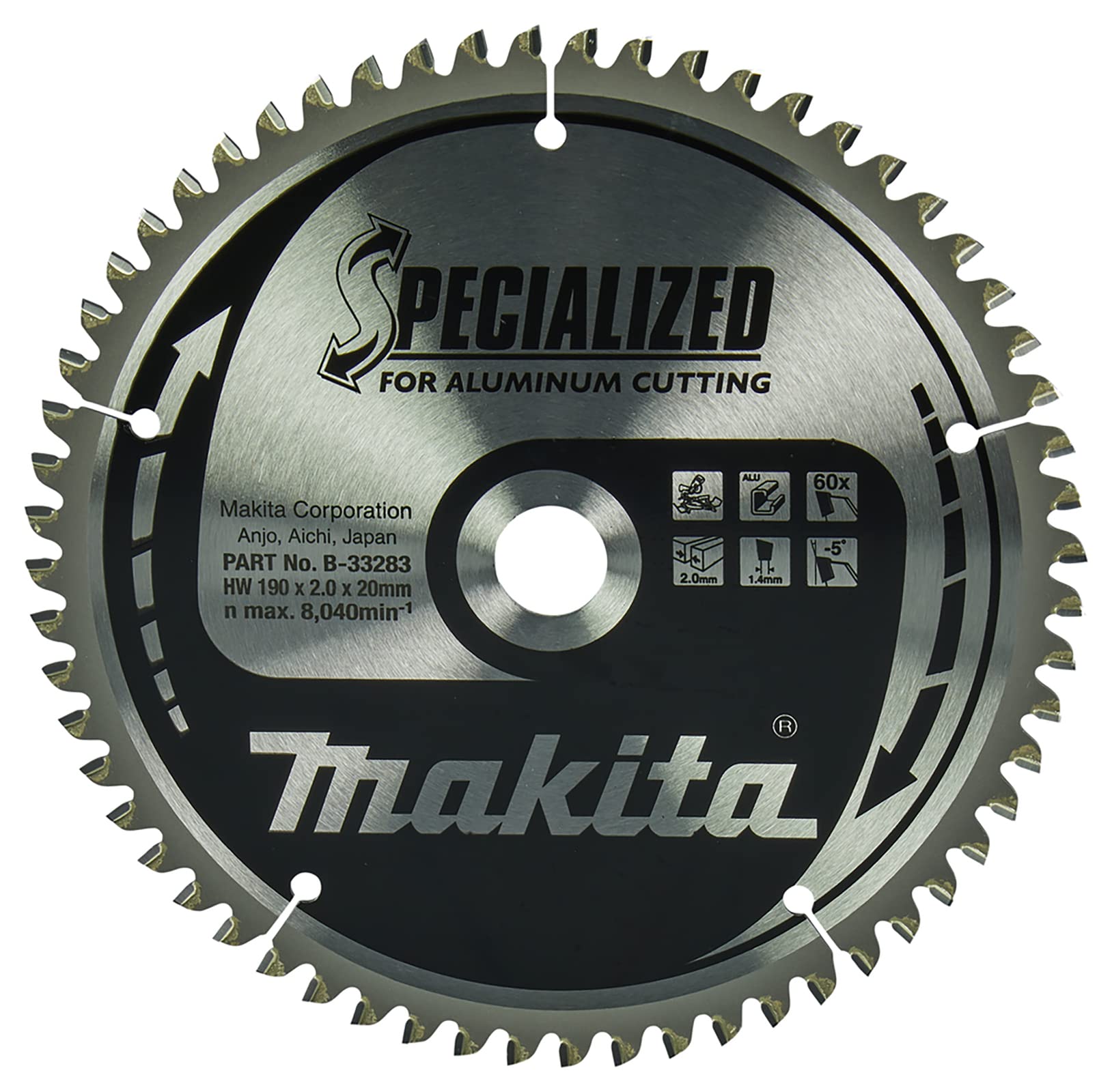 B-33283 Specialized Saw Blade 13.54x20mm 60 Teeth - High Precision Cutting Tool for Woodworking, Metal & DIY Projects