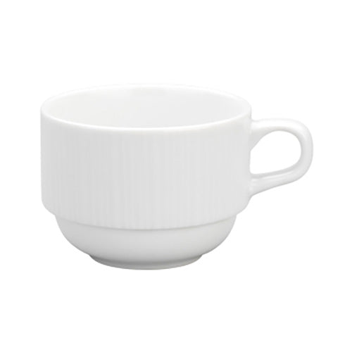 Alani 024402 Embossed Stacking Coffee Cup - 5.75 oz (24-Pack) - Durable & Stylish Disposable Cups for Coffee, Tea, or Hot Beverages - Perfect for Offices, Cafes, Events, and Home Use