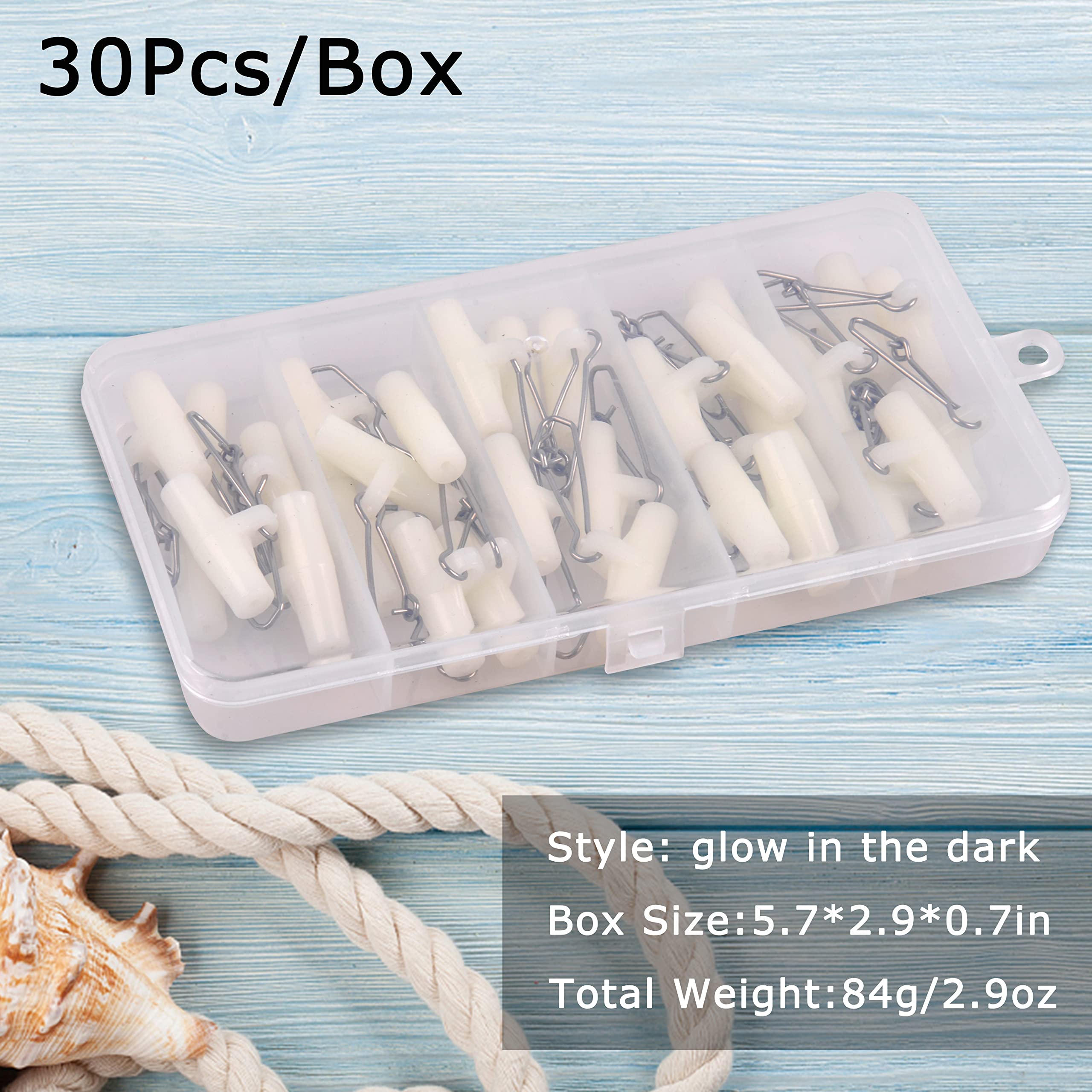 High Strength Fishing Line Sinker Slides with Duo Lock Snaps - Saltwater Sinker Weights & Swivel Snap Connector Kit for Bass, Trout & Saltwater Fishing