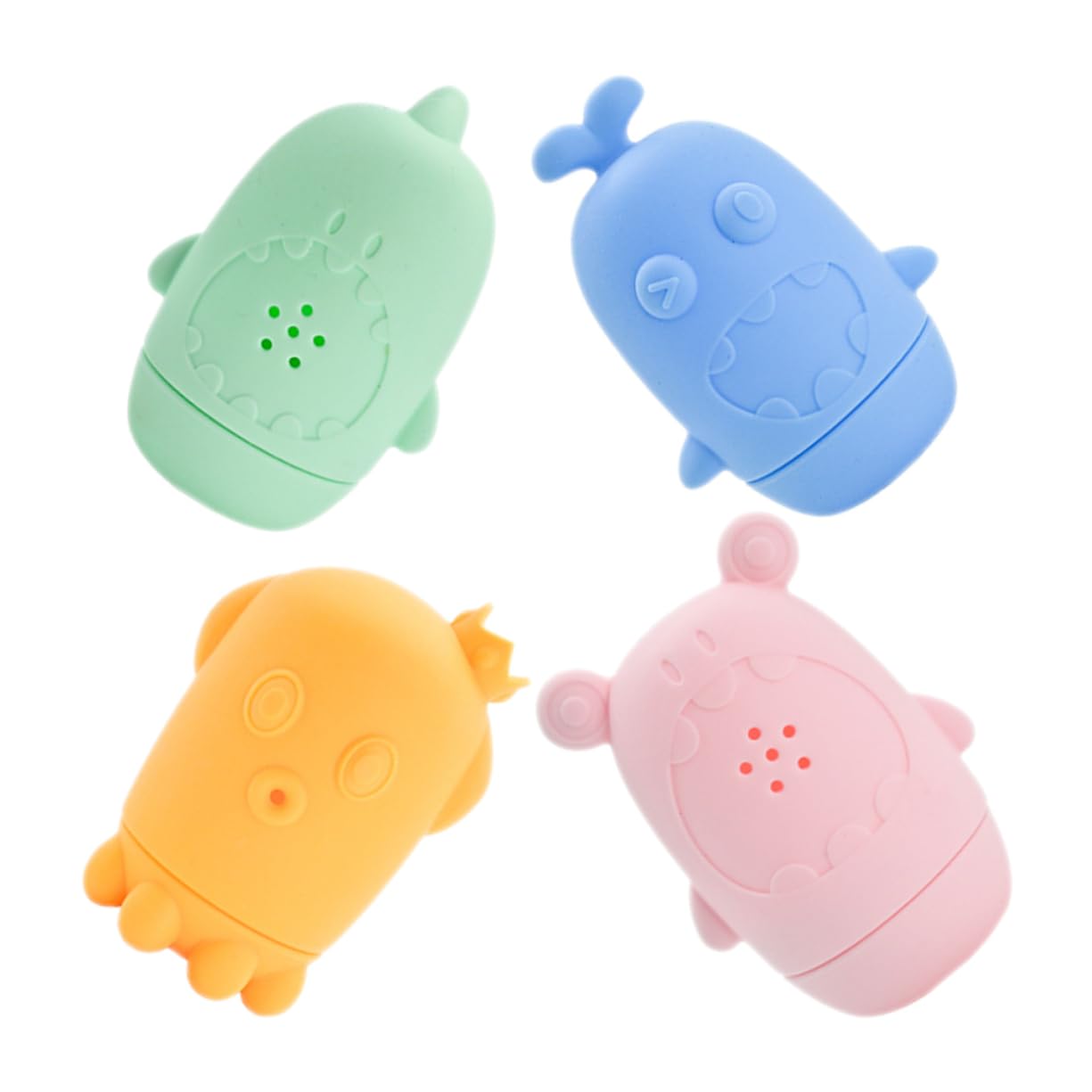 4pcs Cute Animal Bath Toys for Toddlers - Fun Bathtub Toys Set for Kids, Baby Bath Time Play & Learning, Waterproof Floating Toys for Bathtub, Pool, Beach & Outdoor Water Play