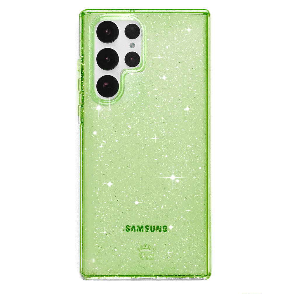 Samsung Galaxy Phone Case with Lime Stardust Design - Trendy Protective Cover for Everyday Use, Travel & Work