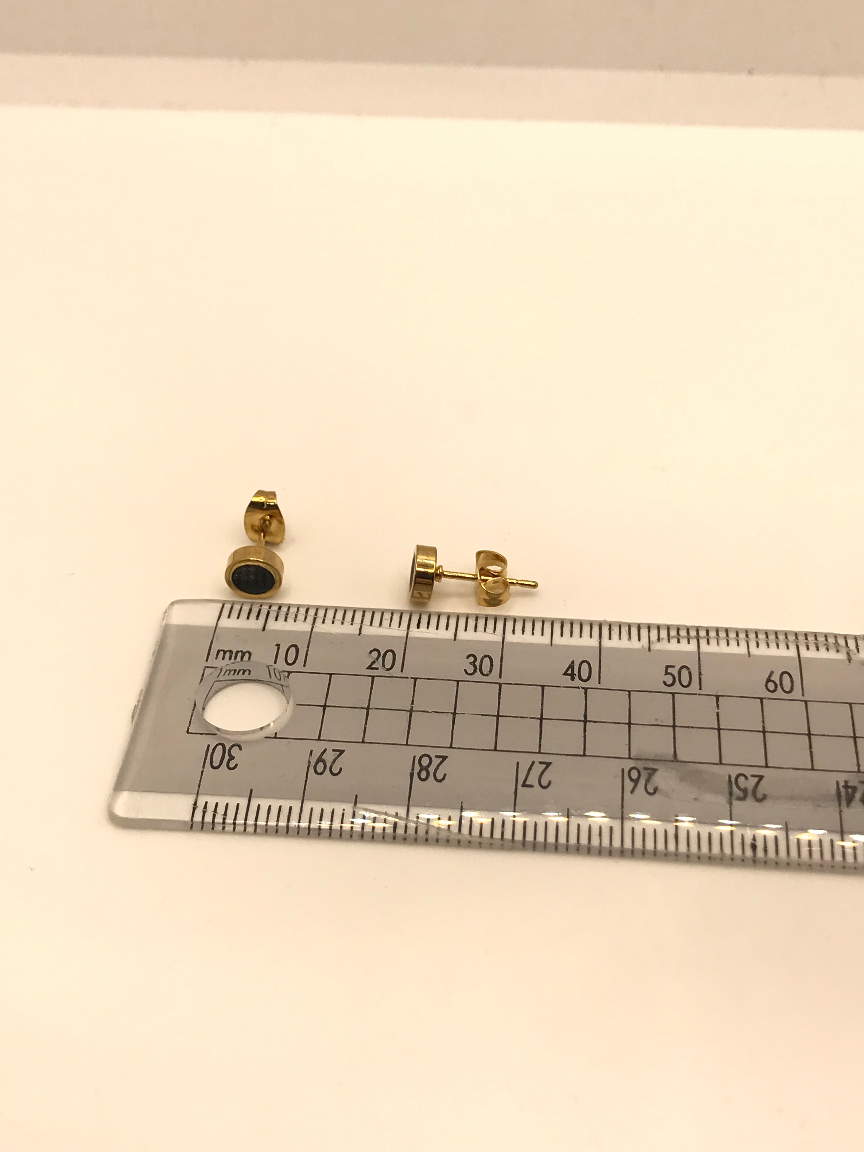 Stainless Steel Gold Black Stud Earrings for Women - Hypoallergenic Fashion Jewelry for Daily Wear & Special Occasions