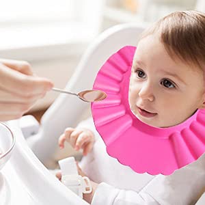 Cyrox Adjustable Baby Shower Cap - Soft Bathing Wash Hair Cap with Eyes & Ears Protection - Comfortable Waterproof Shower Hat for Infants & Toddlers - Perfect for Bath Time, Hair Washing and Swimming Protection