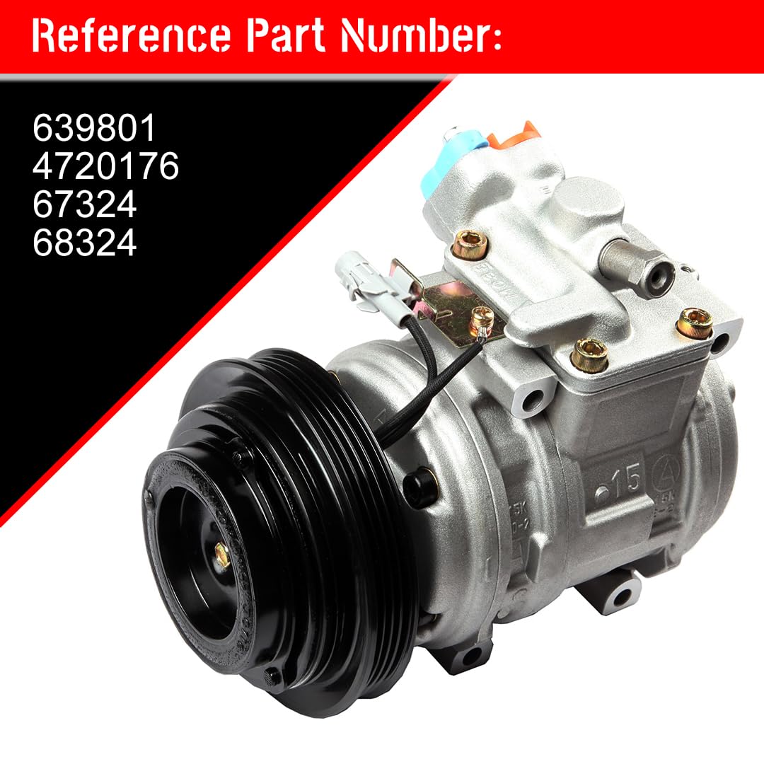 cciyu AC Compressor Pump for Toyota Tacoma 3.4L (1995-2004) - Replacement Air Conditioning Compressor with Clutch - Fits Part Numbers 1521992, 4710223, 4711223 - Perfect for AC Repair & Summer Cooling System Maintenance