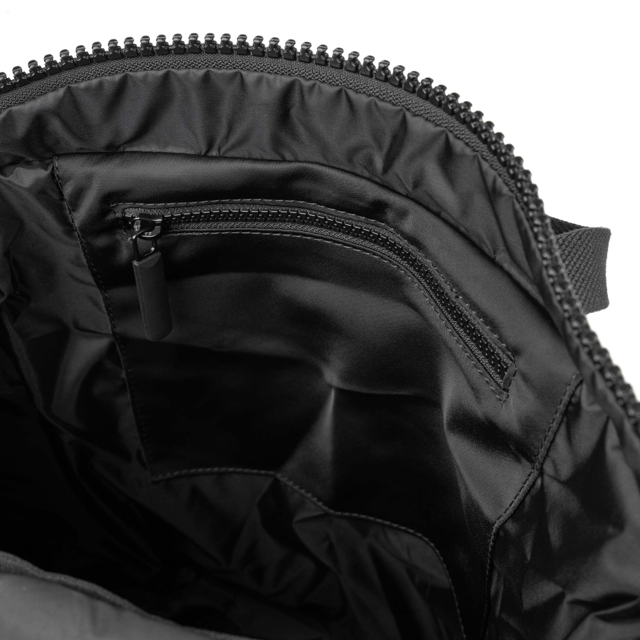 Camden P All Black Recycled Nylon Backpack - Eco-Friendly Travel & Work Laptop Bag for Men & Women