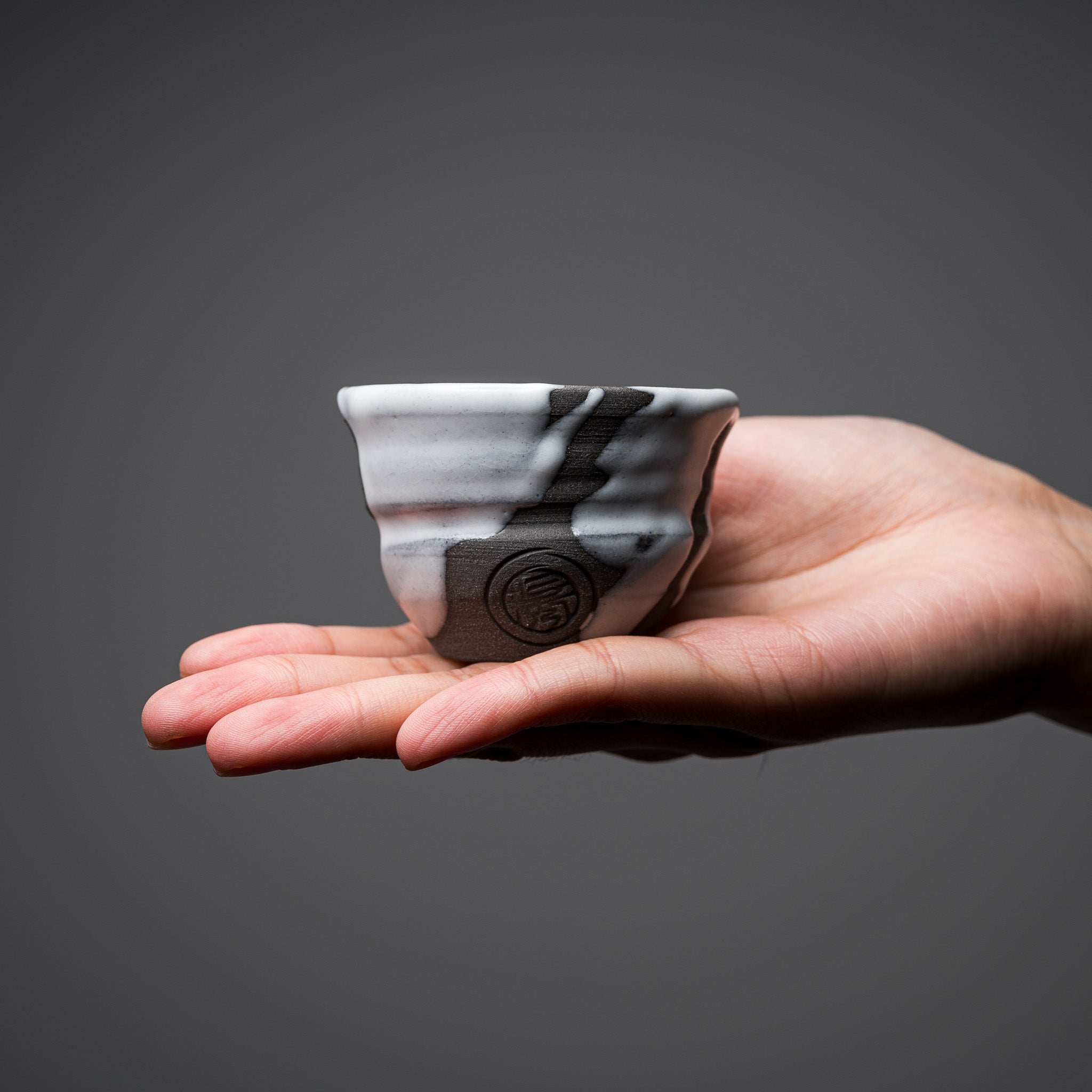Premium NINSHU Sake Cup Set - Handcrafted Japanese Ceramic Teacups with Snow Field White Glaze - Perfect for Sake, Tea, and Dessert Serving - Elegant Gift for Home Bar, Tea Ceremony, or Japanese Dining Experience