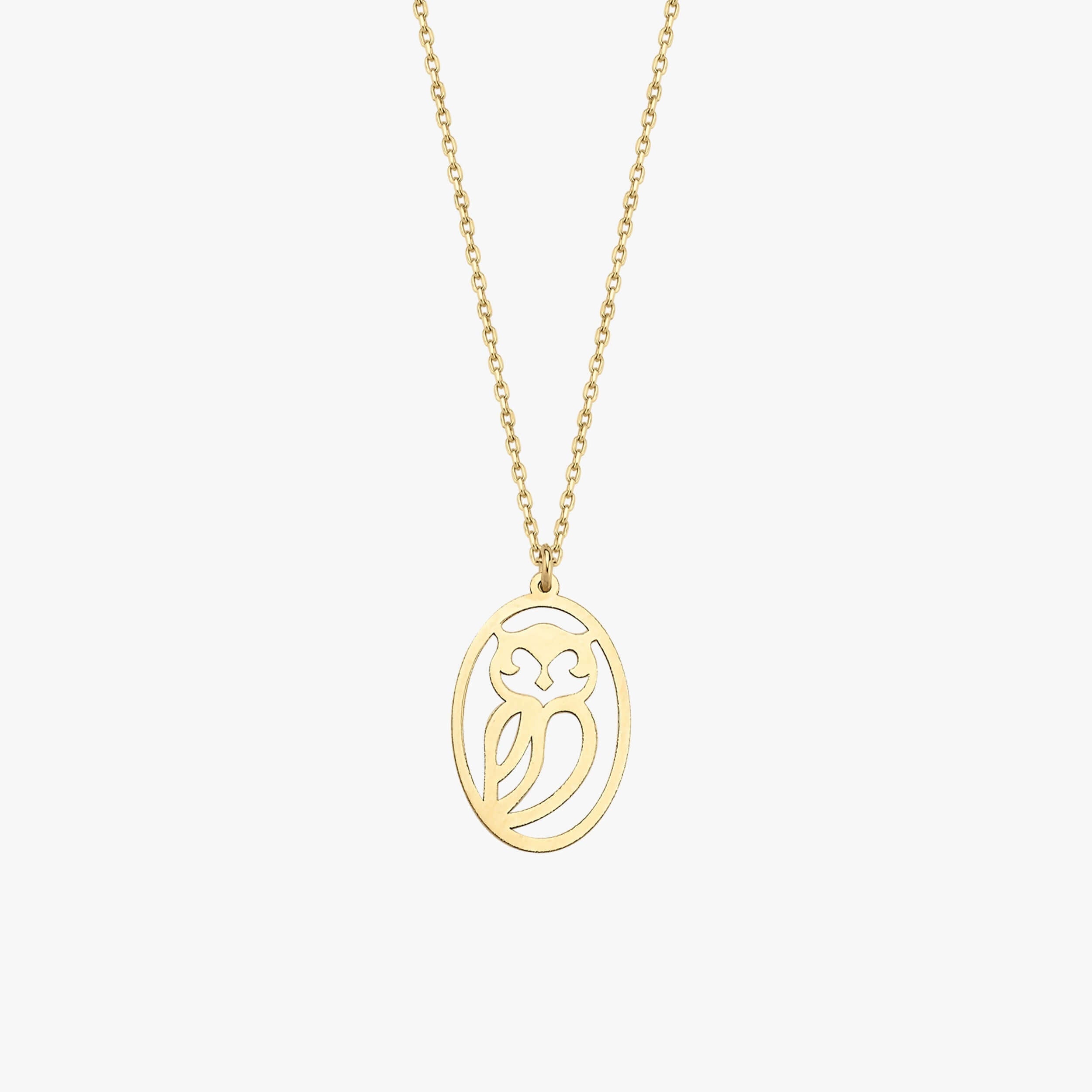 14K Solid Gold Owl Necklace for Women - Elegant Jewelry Gift for Birthday, Anniversary & Everyday Wear