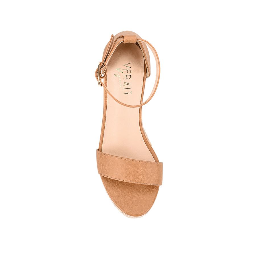 Amena Rope Wedge Sandals in Caramel - Comfortable Summer Espadrille Shoes for Women | Perfect for Beach, Vacation, and Casual Outfits