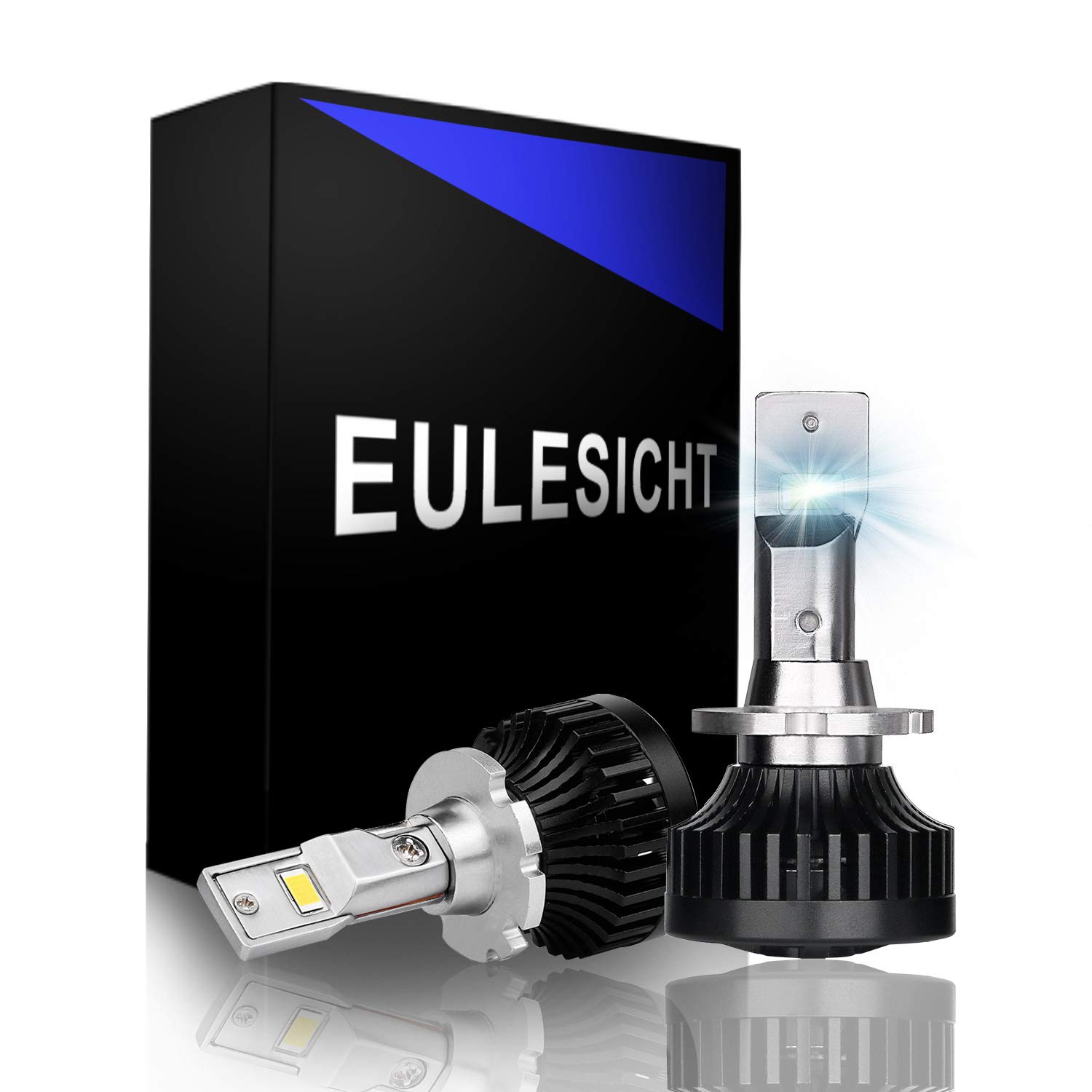 EuleSicht D4S D4R LED Headlight Bulb 35W 6000K White - Plug and Play HID to LED Replacement, Error Free, Direct to Original D4S/R Ballast - Pack of 2 - Perfect for Night Driving, Foggy Conditions & Off-Road Adventures