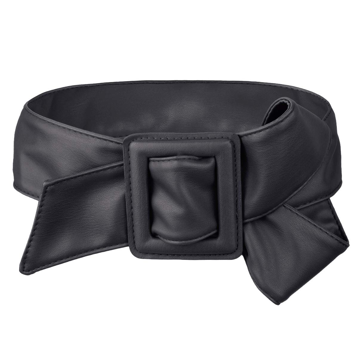 Samtree Women's Adjustable Waist Dress Belt - Solid Color Polyester Square Buckle Cinch Belt for Dresses & Skirts | Perfect for Office Wear, Weddings & Formal Occasions