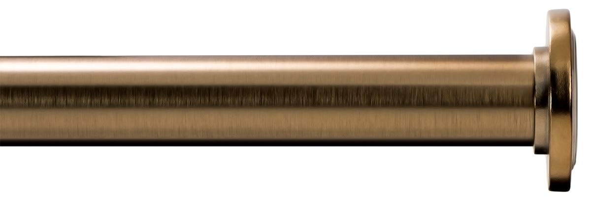 Ivilon Spring Tension Curtain Rod - Adjustable 16 to 24 Inch, Warm Gold Finish for Small Windows, Bathrooms, and Showers
