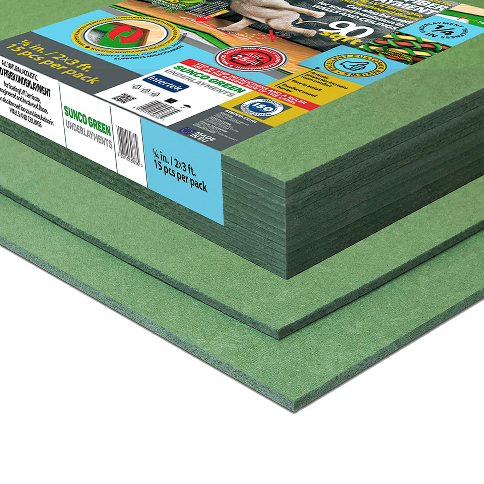Premium 6mm (1/4 Inch) Wood Fiber Flooring Underlayment - 180 Sq Ft Roll | Natural Soundproofing & Insulation for Laminate, Vinyl, LVT, LVP, Hardwood Floors | Ideal for Home, Office & Commercial Flooring Installation