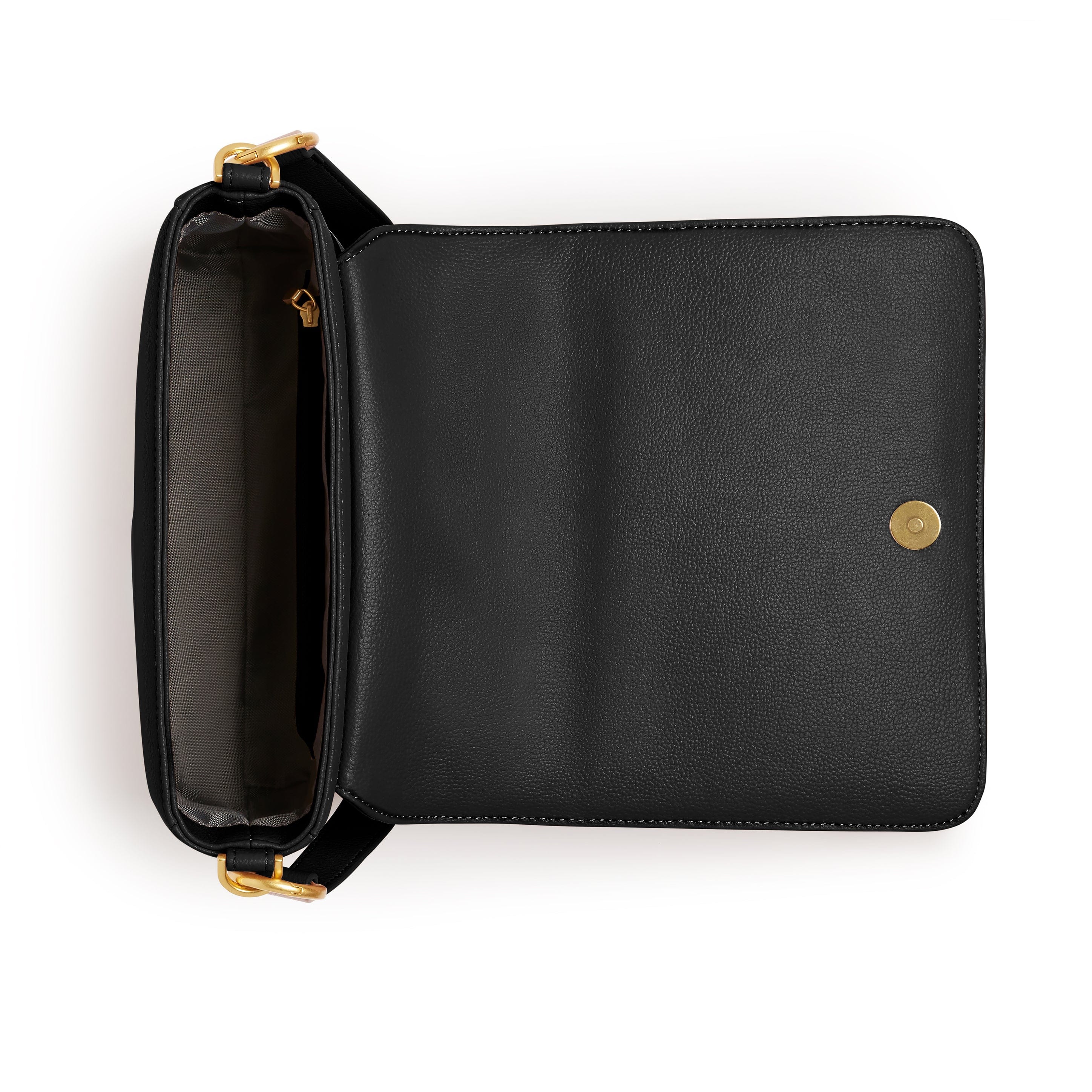 Vegan Leather Shoulder Bag for Women - Stylish & Durable Iris Black Crossbody Purse | Perfect for Work, Travel & Everyday Use