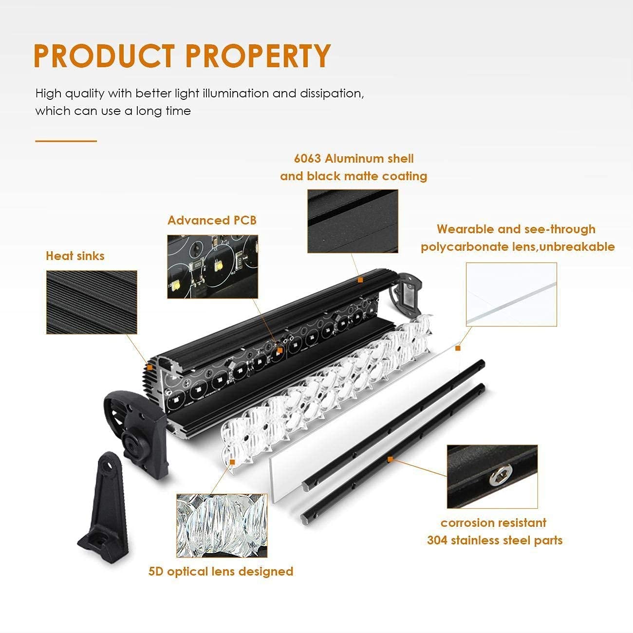 Auxbeam 50 Inch LED Light Bar with DT Wiring Harness & 8 Gang Switch Panel - Blue | Off-Road, Truck, Jeep, ATV Lighting for Night Driving & Outdoor Adventures