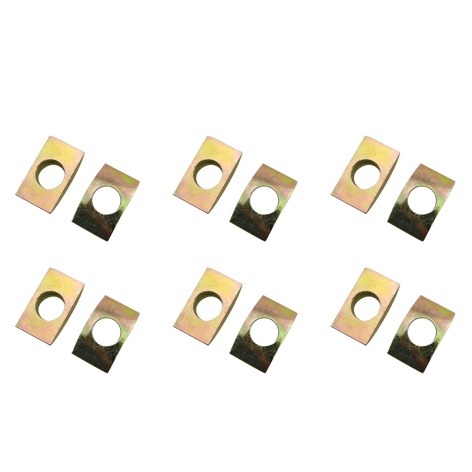 12pcs M10 Half Moon Nuts Washer Spacer 27x16mm - Furniture Hardware Accessories for DIY Furniture Assembly, Bed Frame, Cabinet & Table Connection (Durable Metal Fasteners)