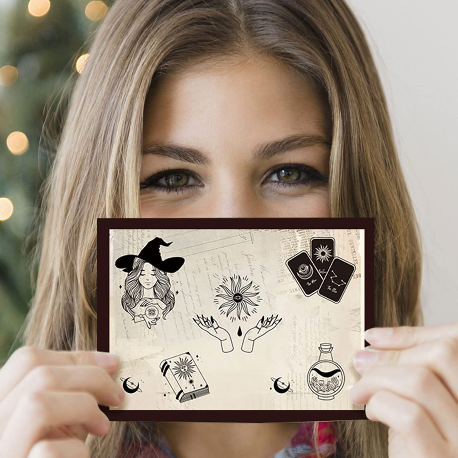 PH PandaHall Tarot Clear Stamp Set - Moon Witch Silicone Stamps for Card Making, DIY Scrapbooking & Photo Album Decoration (6.2x4.3 Inch) - Perfect for Journaling, Planner Decor & Handmade Greeting Cards